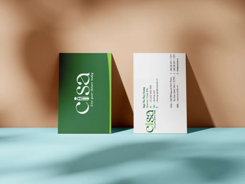 mockup logo thương hiệu cisa